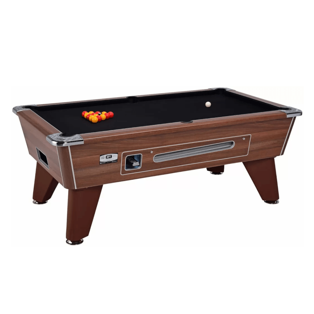 DPT Omega Pro Pool Table - Dark Walnut