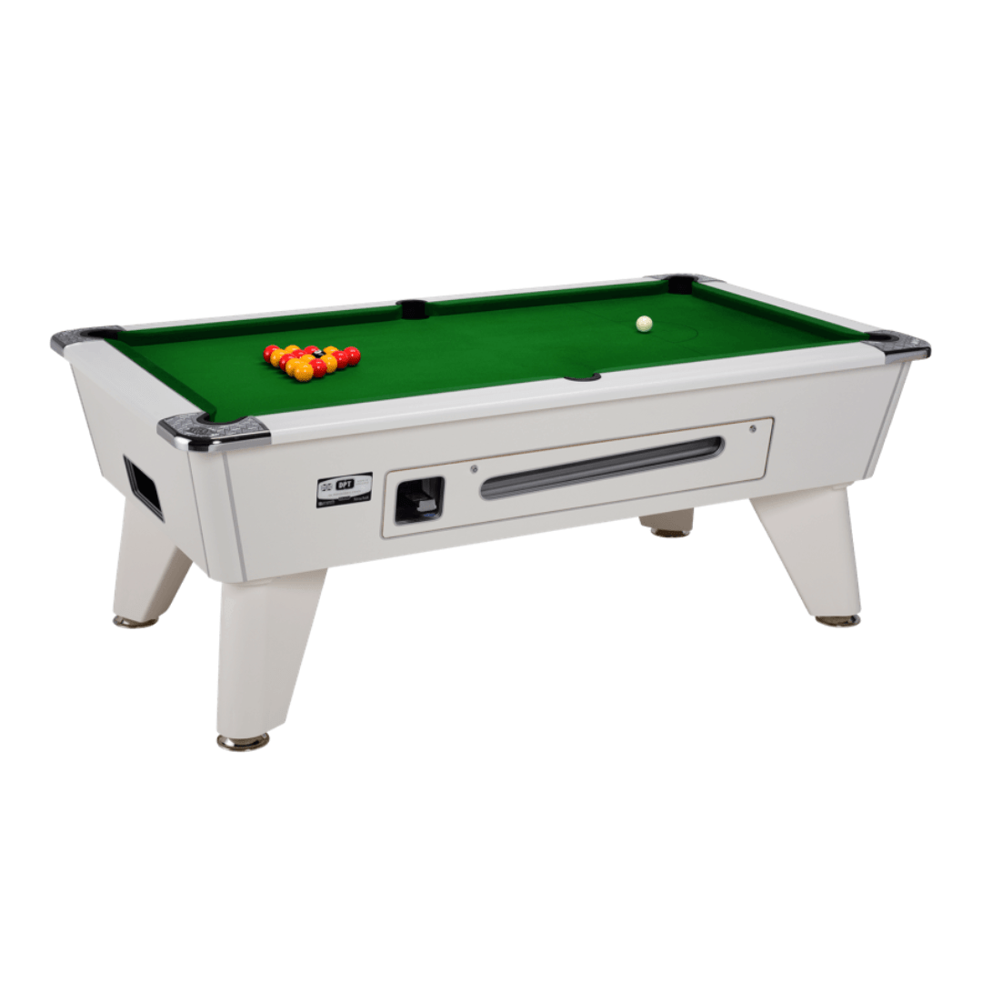 DPT Omega Pro Pool Table - White