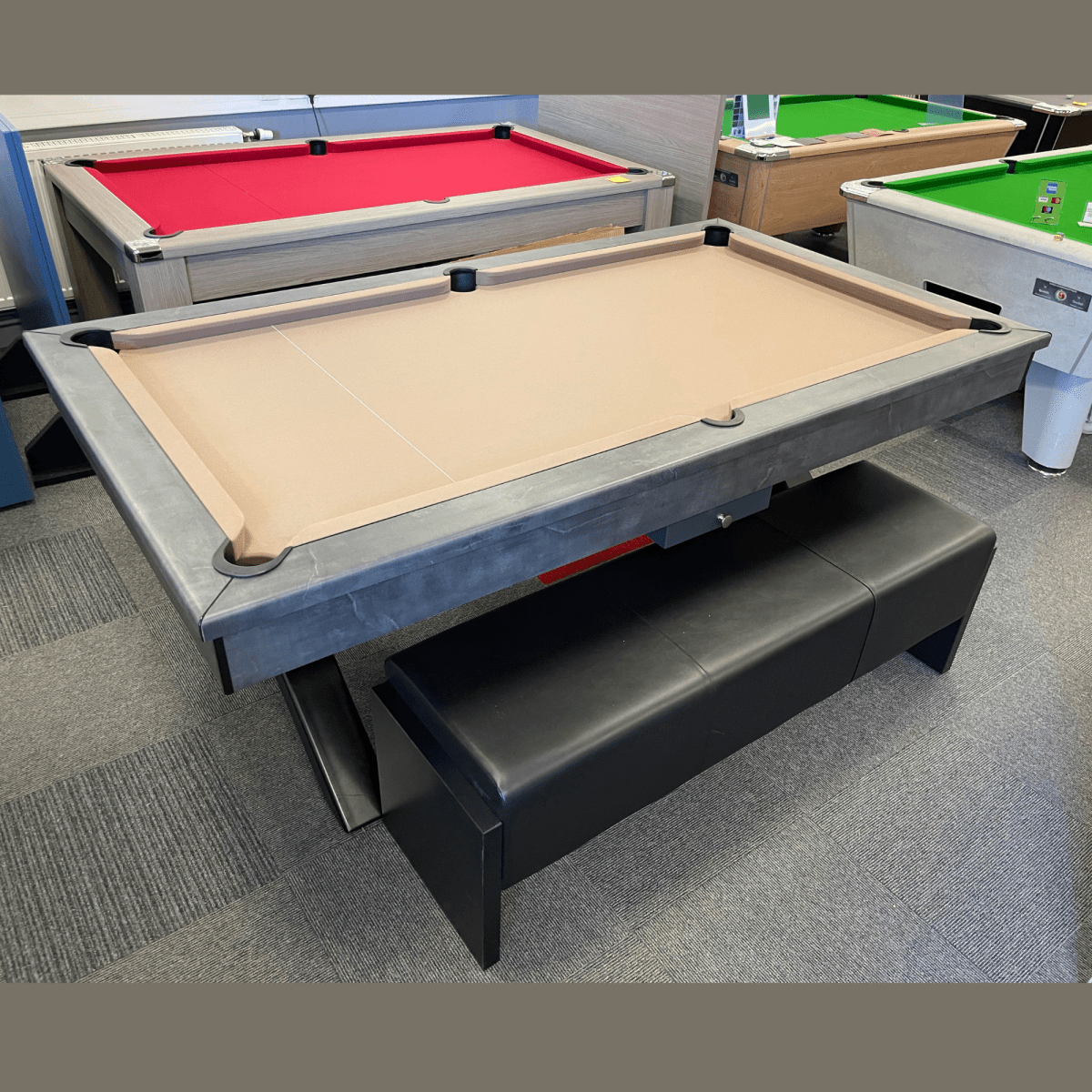 Ex Display - FMF Xcalibur Pool Dining Table - Anthracite Slate