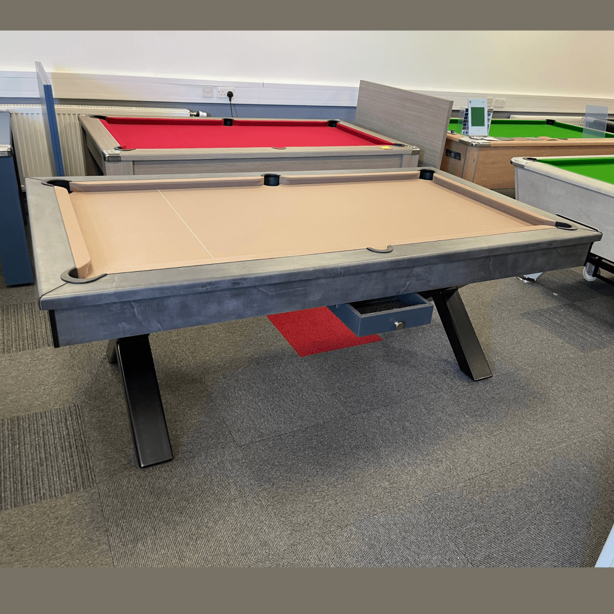 Ex Display - FMF Xcalibur Pool Dining Table - Anthracite Slate