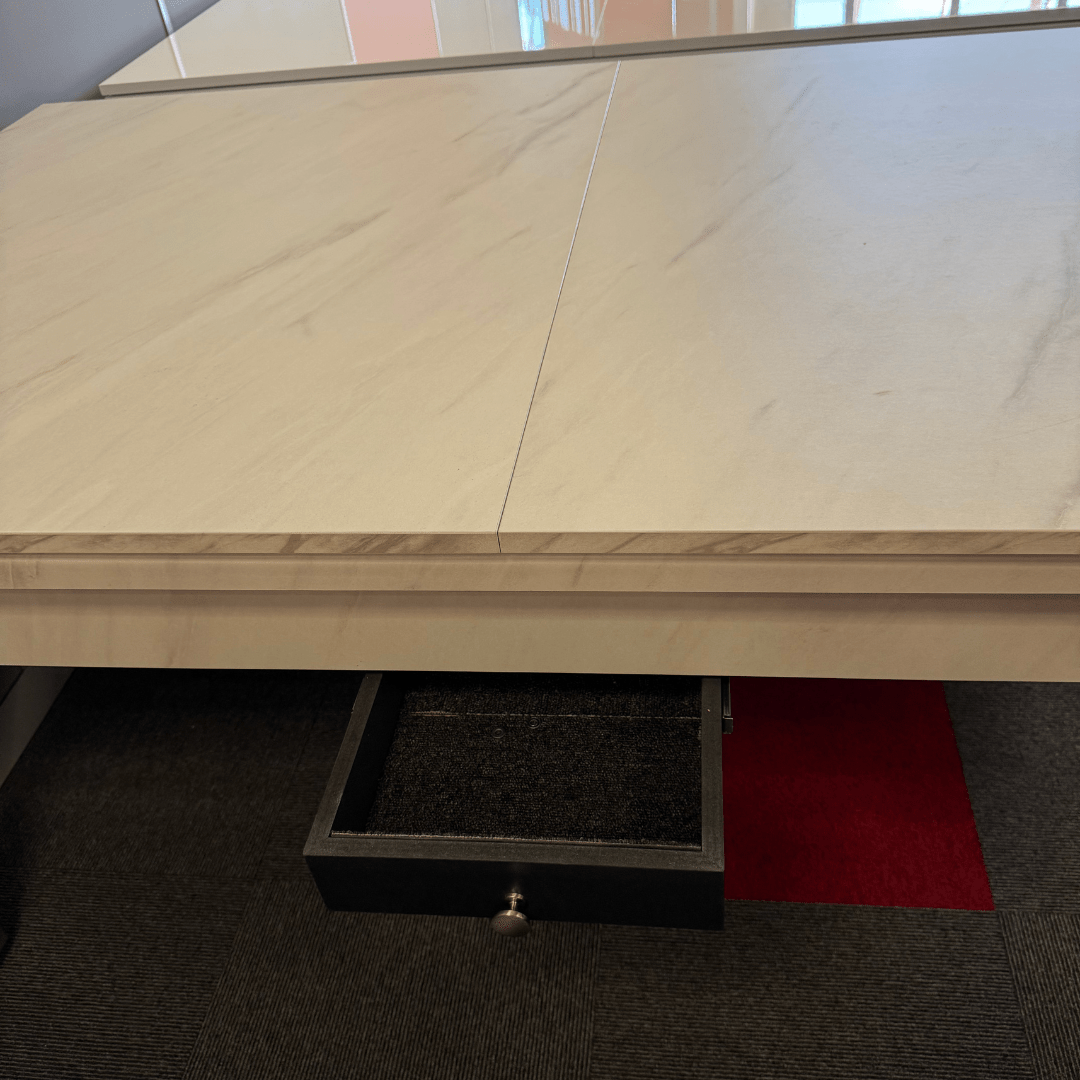 FMF Elixir Pool Dining Table - Limited Edition - White Levanto Marble - 6ft