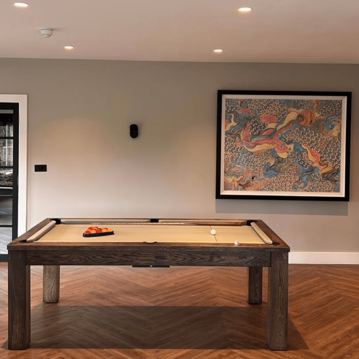 FMF Elixir Pool Dining Table - Rustic Black Oak