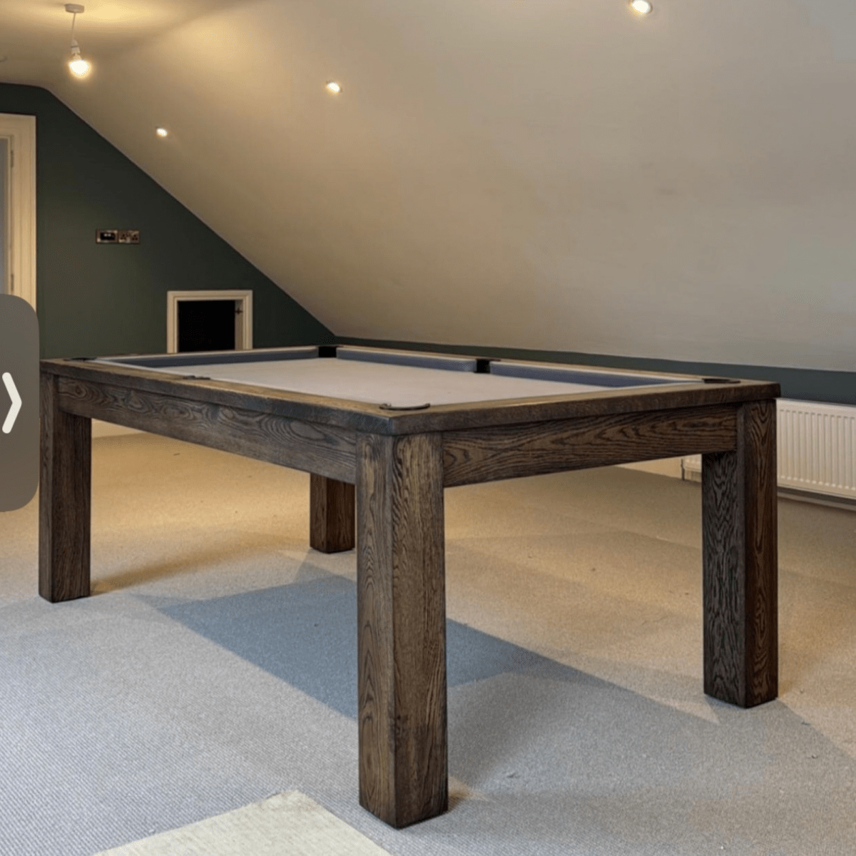FMF Elixir Pool Dining Table - Rustic Black Oak