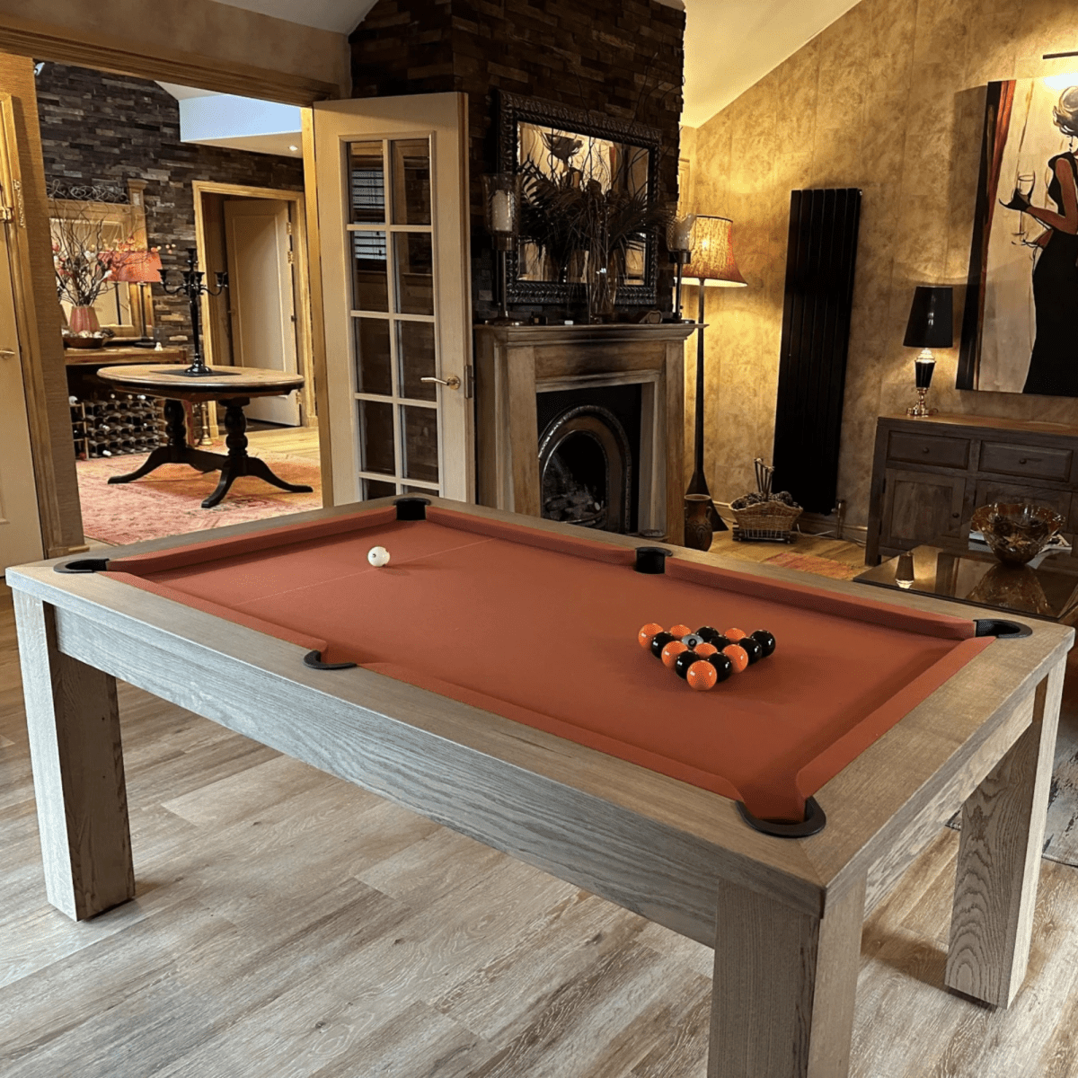 FMF Elixir Pool Dining Table - Rustic Oak