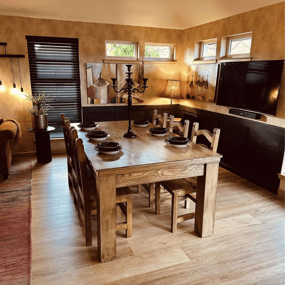 FMF Elixir Pool Dining Table - Rustic Oak