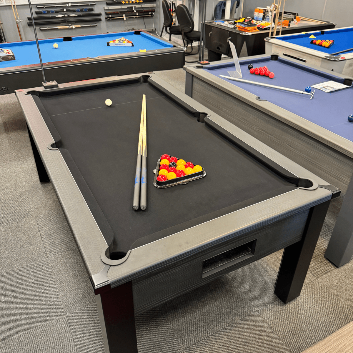 FMF Spirit Pool Table - Black Stealth - 6ft