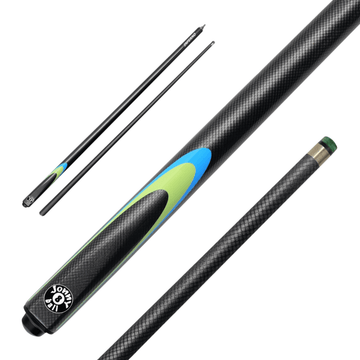 Jonny 8 Ball INFERNO - 57" 2 Piece Graphite Snooker Pool Cue - 9.5mm Tip