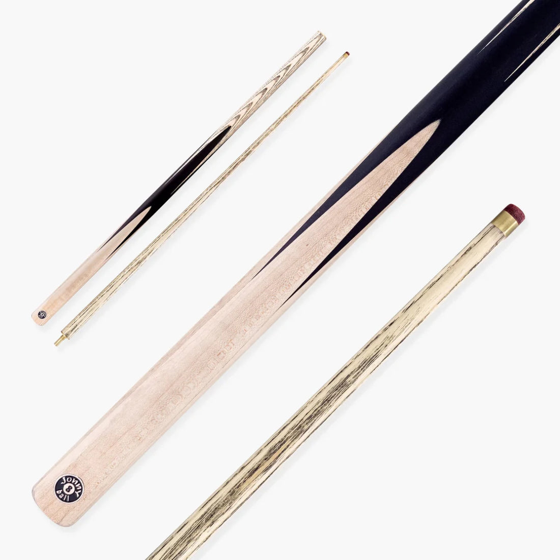Jonny 8 Ball Jupiter 57inch 2 Piece Centre Joint Pool Cue - 8.5mm Red Layered Tip