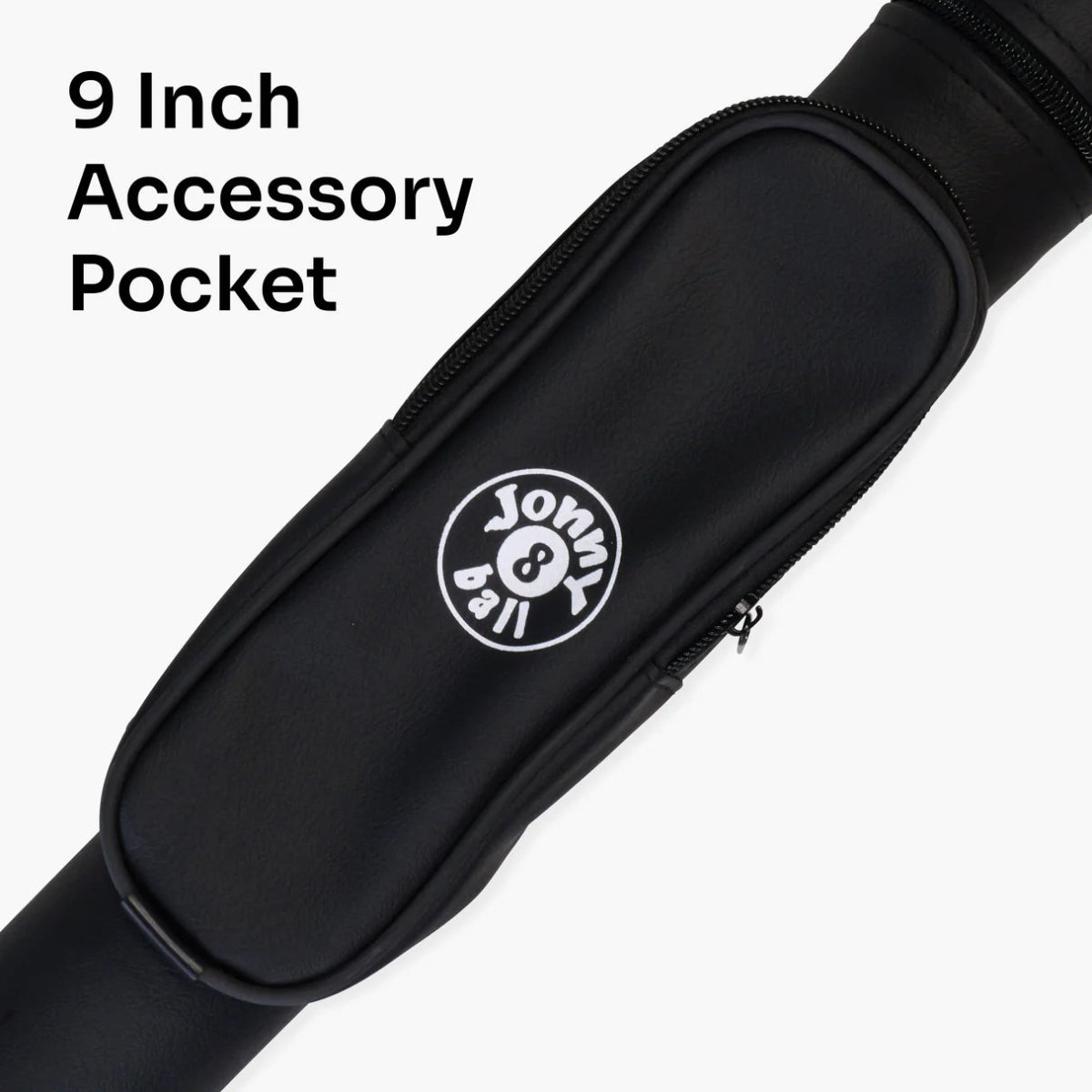 Jonny 8 Ball Tubular 2 Piece Cue Case - Black