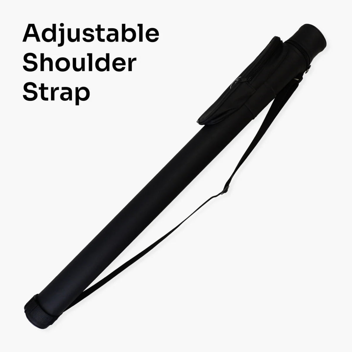 Jonny 8 Ball Tubular 2 Piece Cue Case - Black