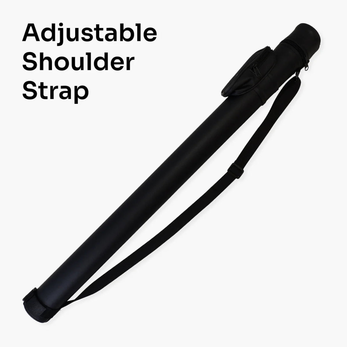 Jonny 8 Ball Tubular 2 Piece Cue Case - Black