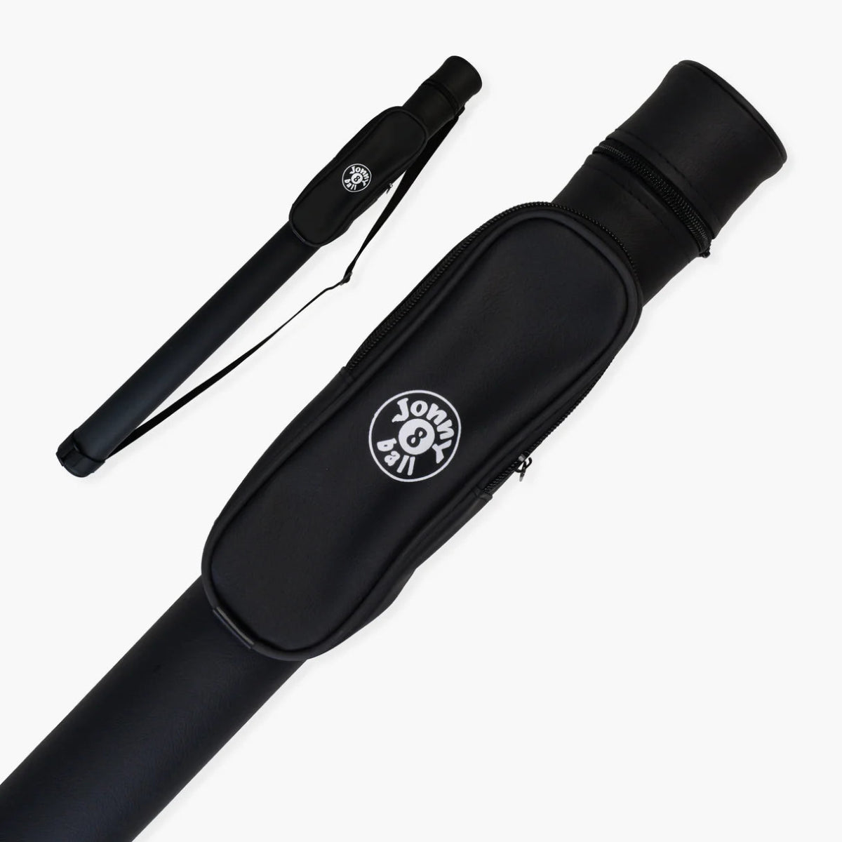 Jonny 8 Ball Tubular 2 Piece Cue Case - Black