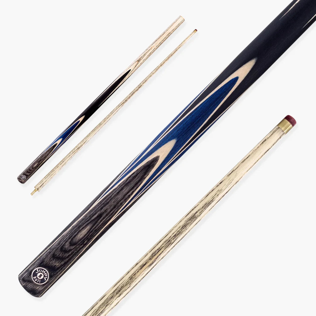 Jonny 8 Ball Vortex 57inch 2 Piece Centre Joint Pool Cue - 8.5mm Red Layered Tip