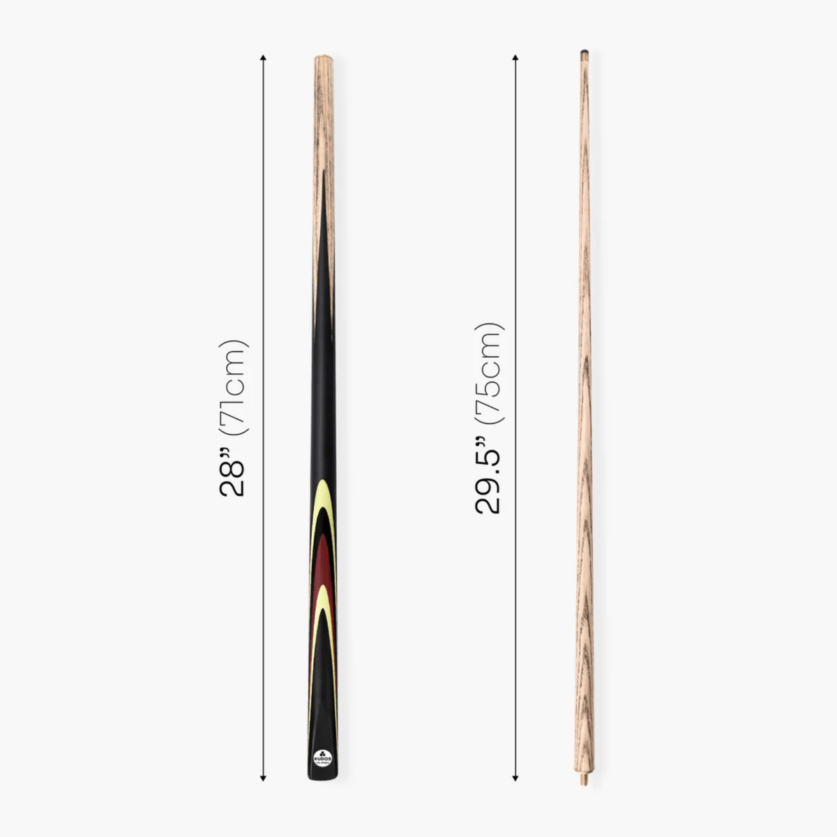 Kudos Pulse Ruby 57 Inch 2 Piece Heavyweight Snooker Pool Cue and Case Set 9.5mm Tip