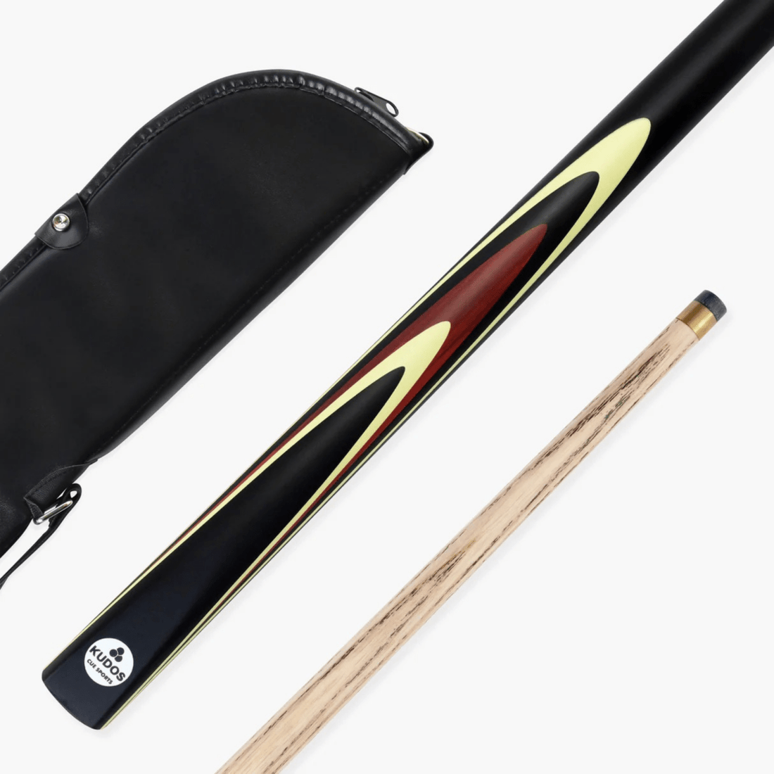 Kudos Pulse Ruby 57 Inch 2 Piece Heavyweight Snooker Pool Cue and Case Set 9.5mm Tip