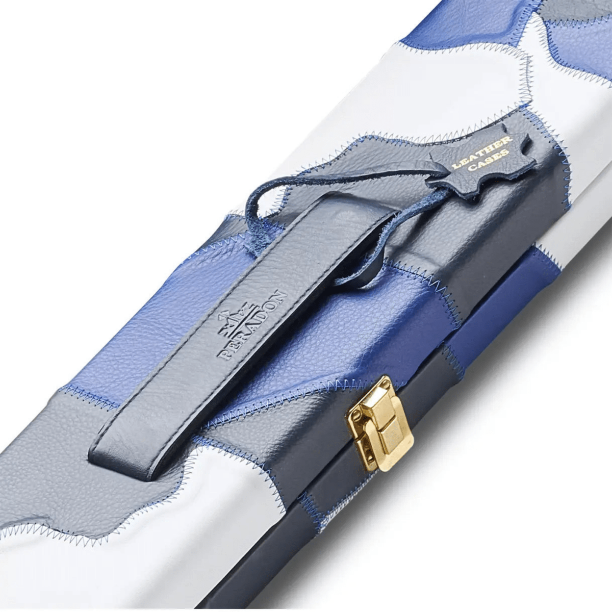 Peradon 3/4 Blue Camouflage Genuine Leather Case