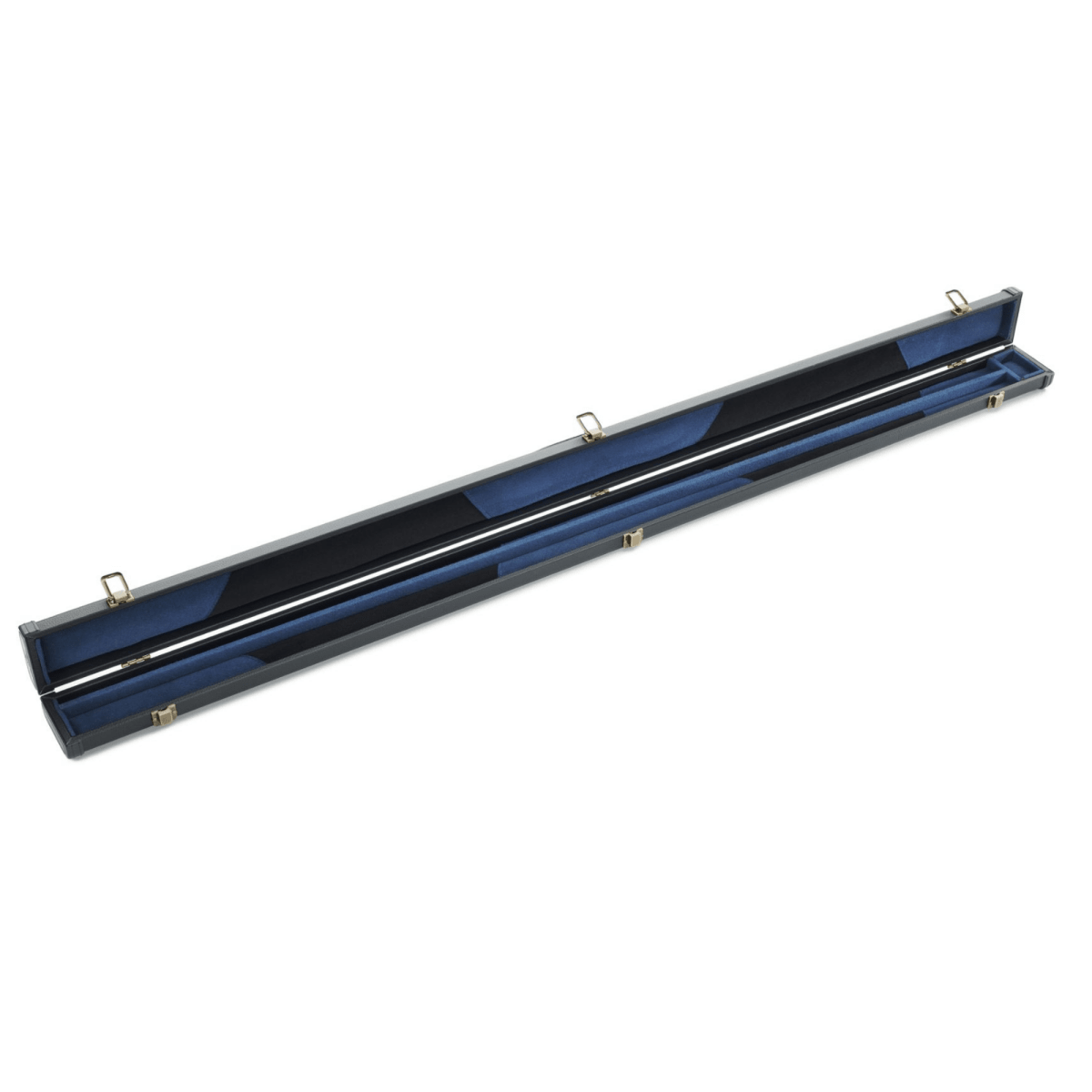Peradon 3/4 Clubman Cue Case - Black with Blue Stitched Logo