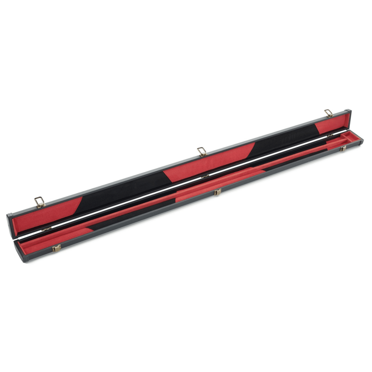 Peradon 3/4 Clubman Cue Case - Black with Red Stitched Logo