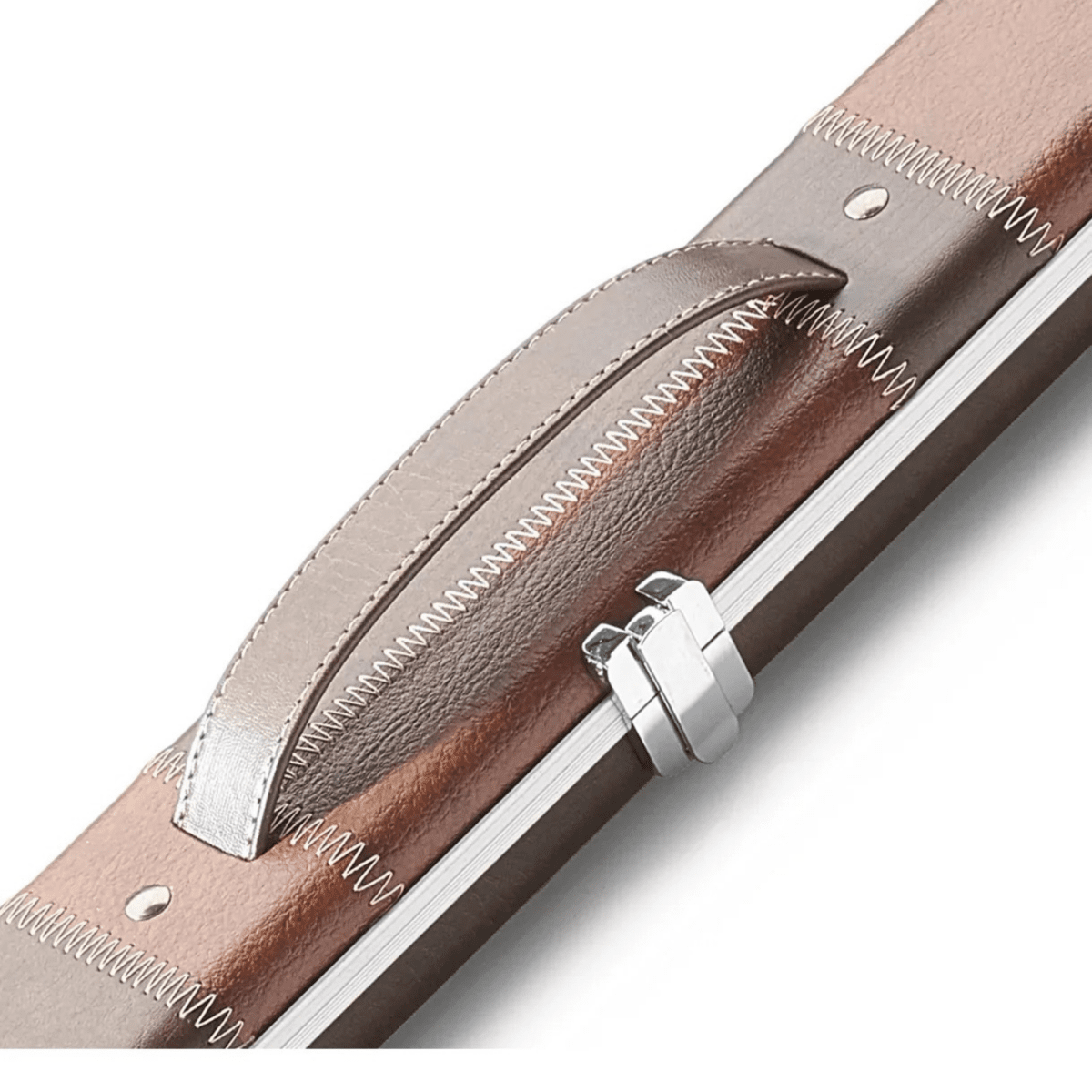 Peradon 3/4 Halo Cue Case - Brown & Tan Patch