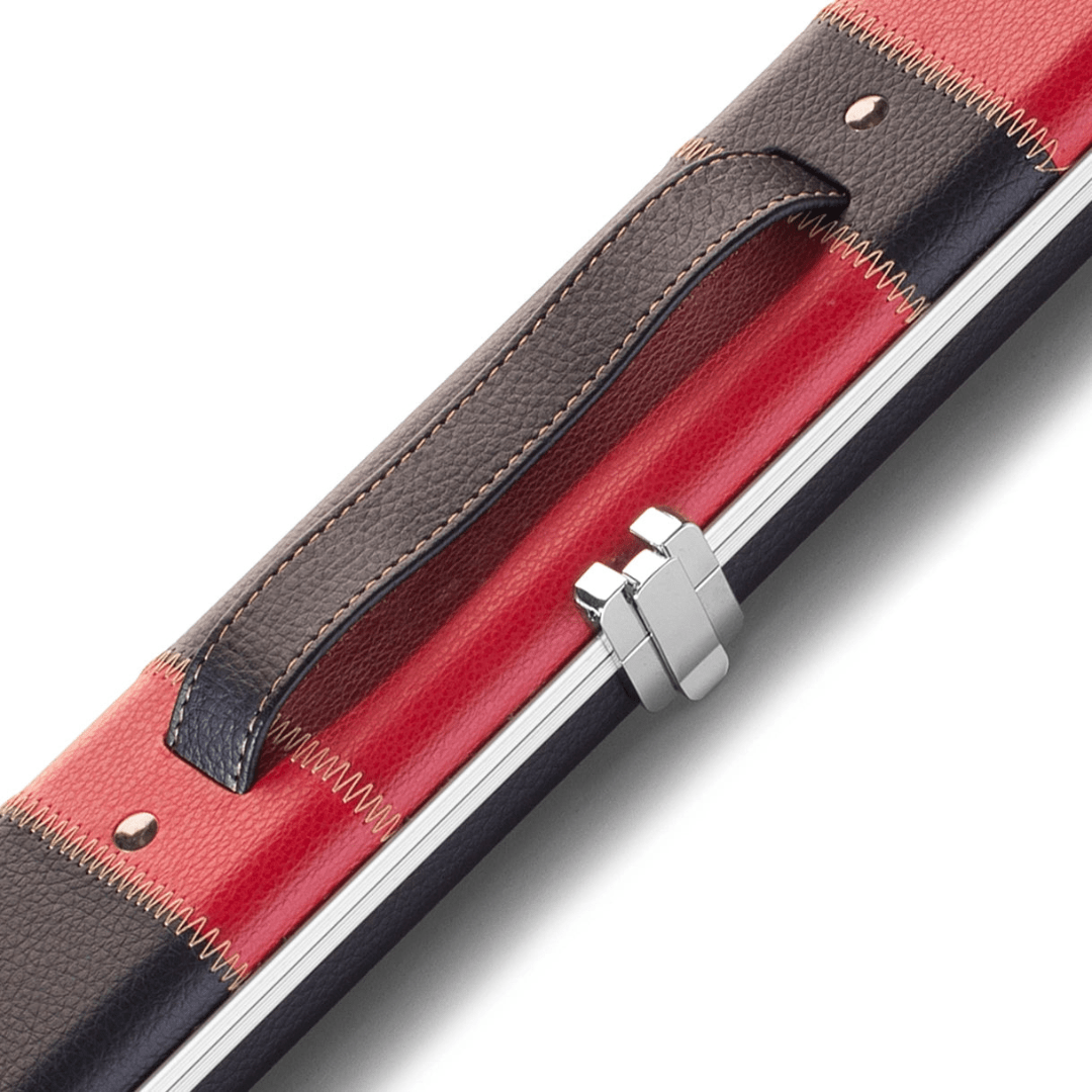 Peradon 3/4 Halo Red and Black Patch Snooker Pool Cue Case