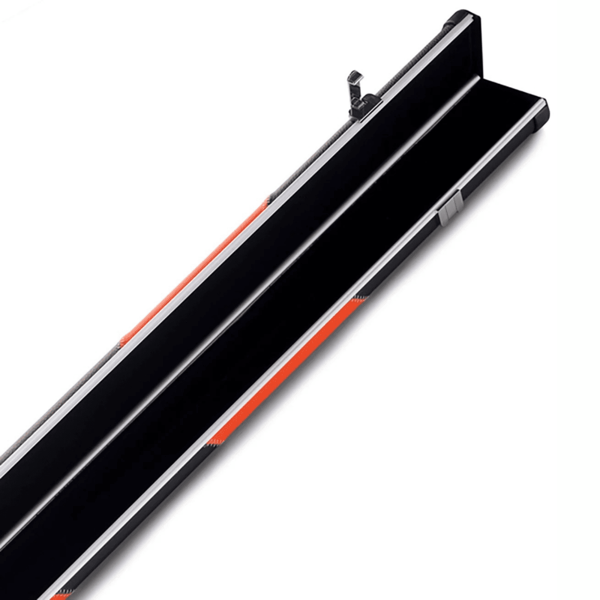 Peradon 3/4 Halo Snooker Pool Cue Case - Black with Orange Stripe