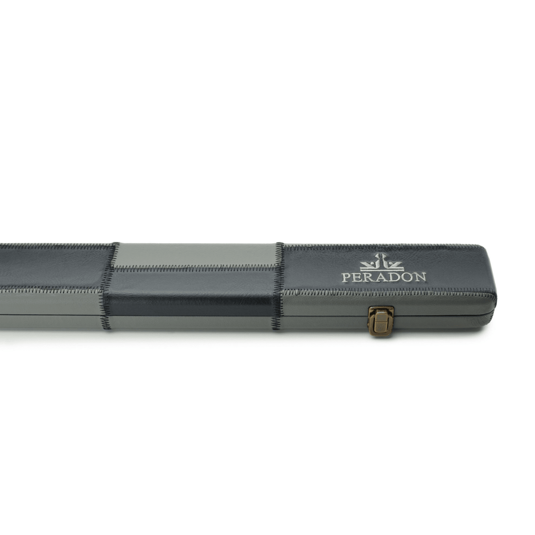 Peradon 3/4 Patch Snooker Pool Cue Case - Black and Grey