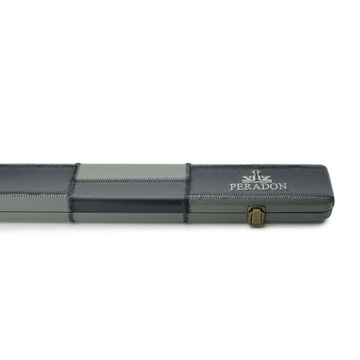 Peradon 3/4 Patch Snooker Pool Cue Case - Black and Grey