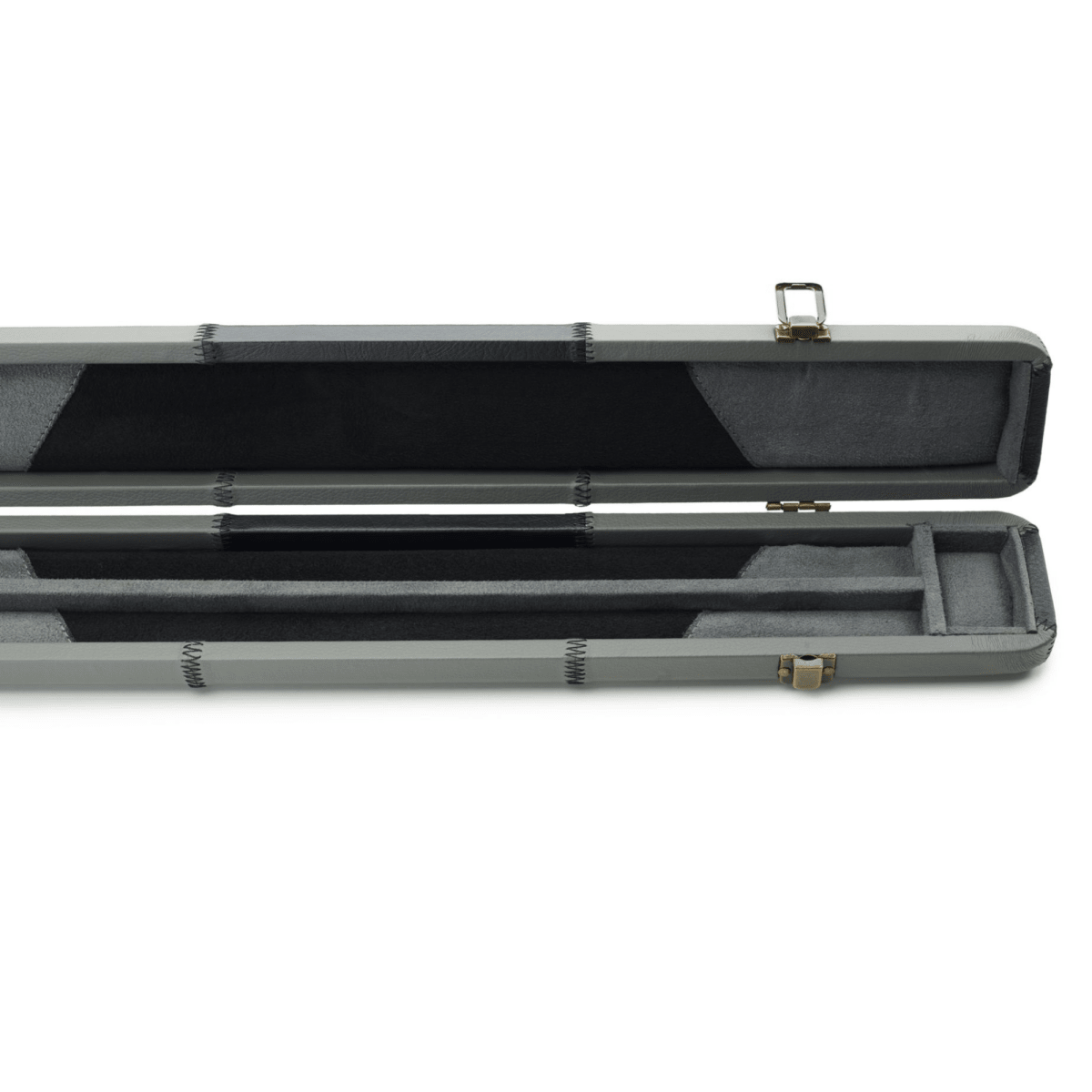 Peradon 3/4 Patch Snooker Pool Cue Case - Black and Grey
