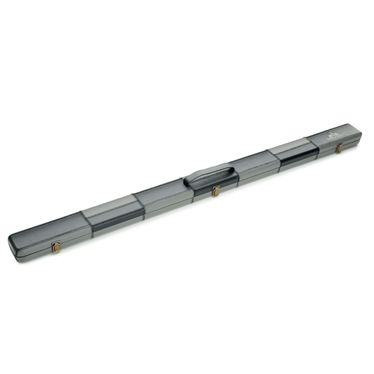 Peradon 3/4 Patch Snooker Pool Cue Case - Black and Grey
