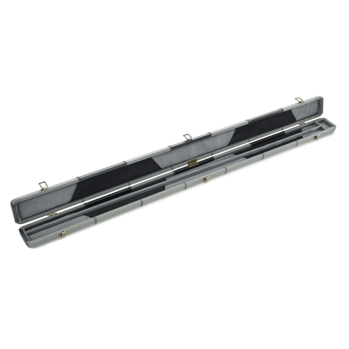 Peradon 3/4 Patch Snooker Pool Cue Case - Black and Grey