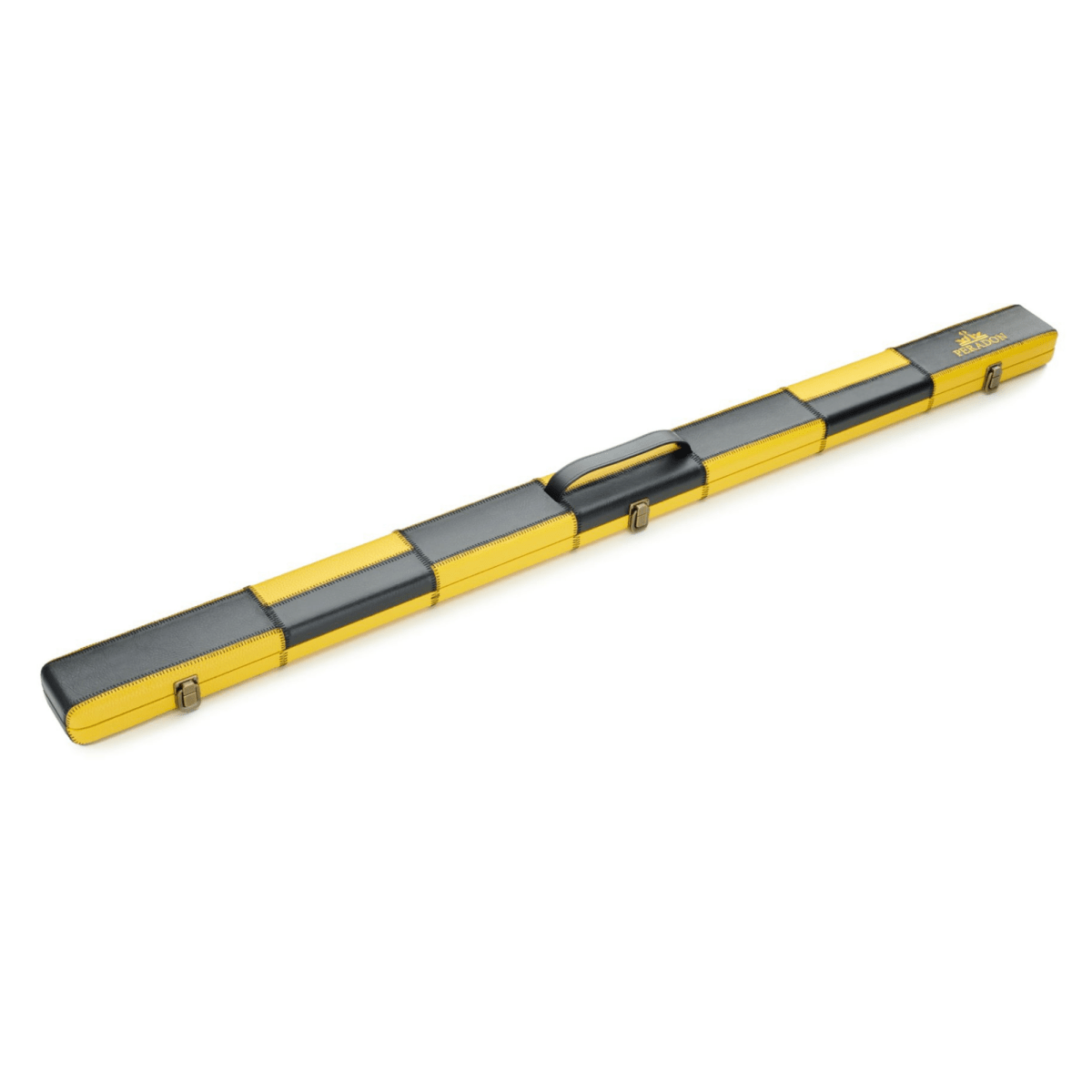 Peradon 3/4 Patch Snooker Pool Cue Case - Black and Yellow