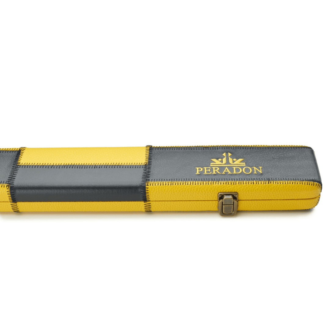 Peradon 3/4 Patch Snooker Pool Cue Case - Black and Yellow