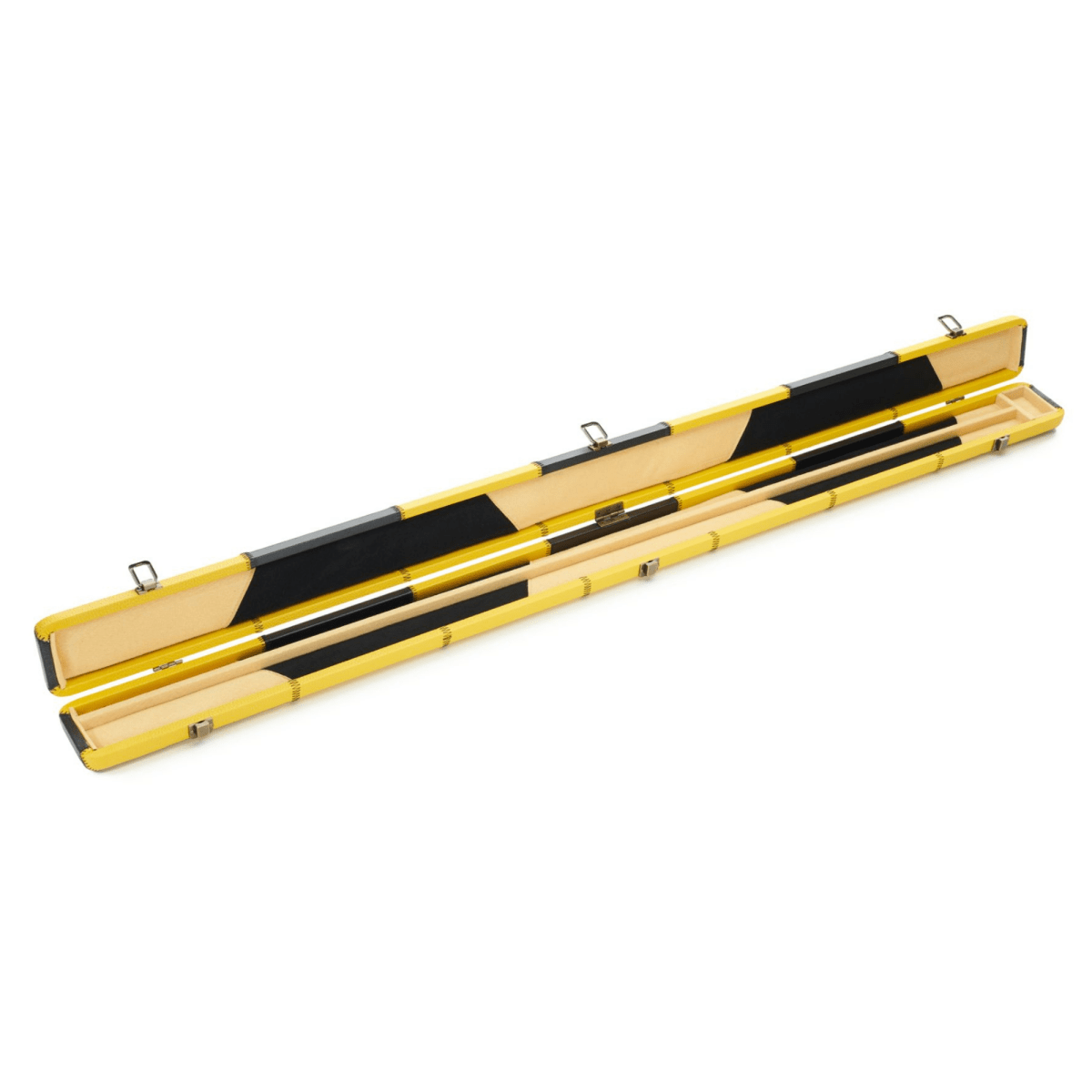 Peradon 3/4 Patch Snooker Pool Cue Case - Black and Yellow