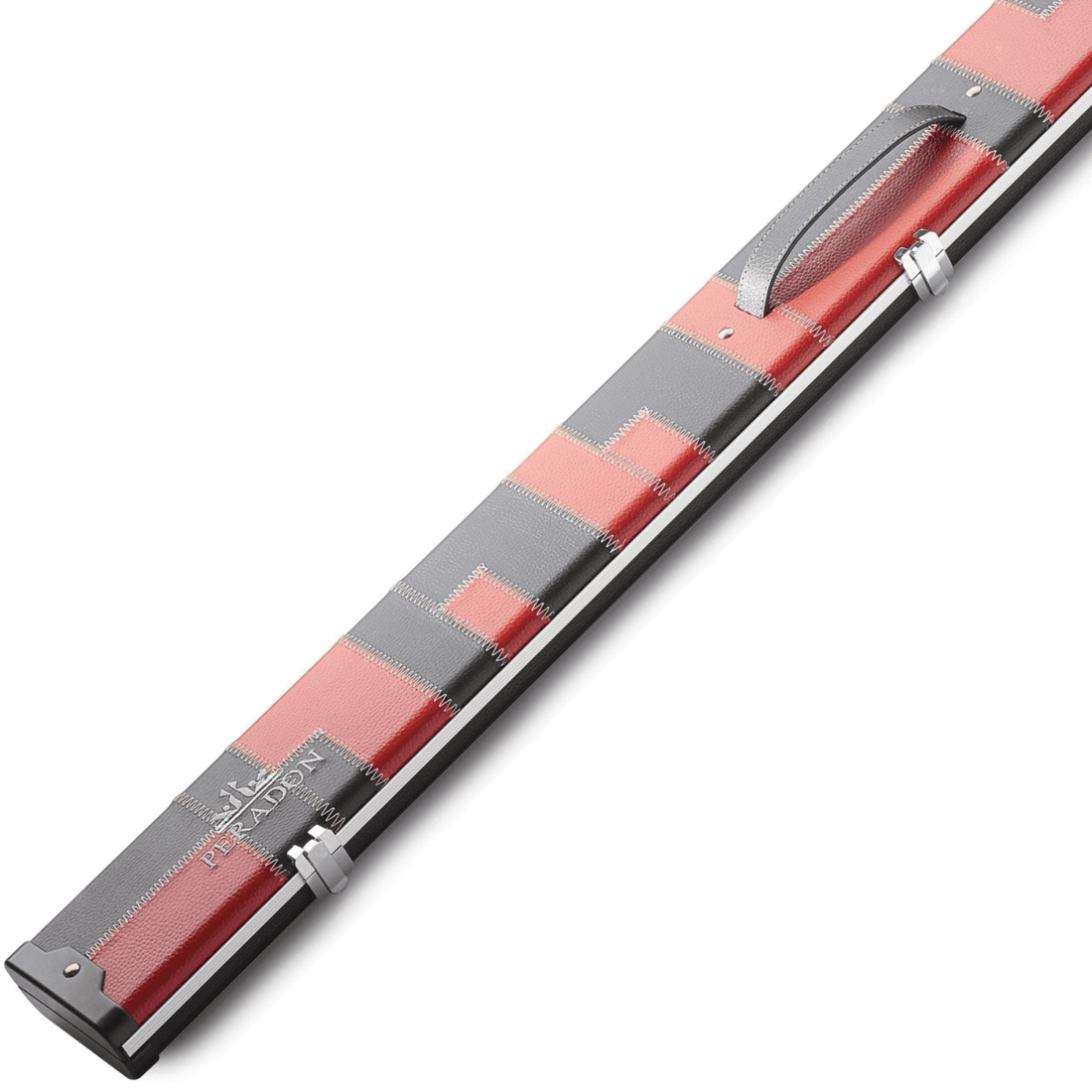 Peradon Halo Plus 3/4 Snooker Pool Cue Case - Black & Red Patch