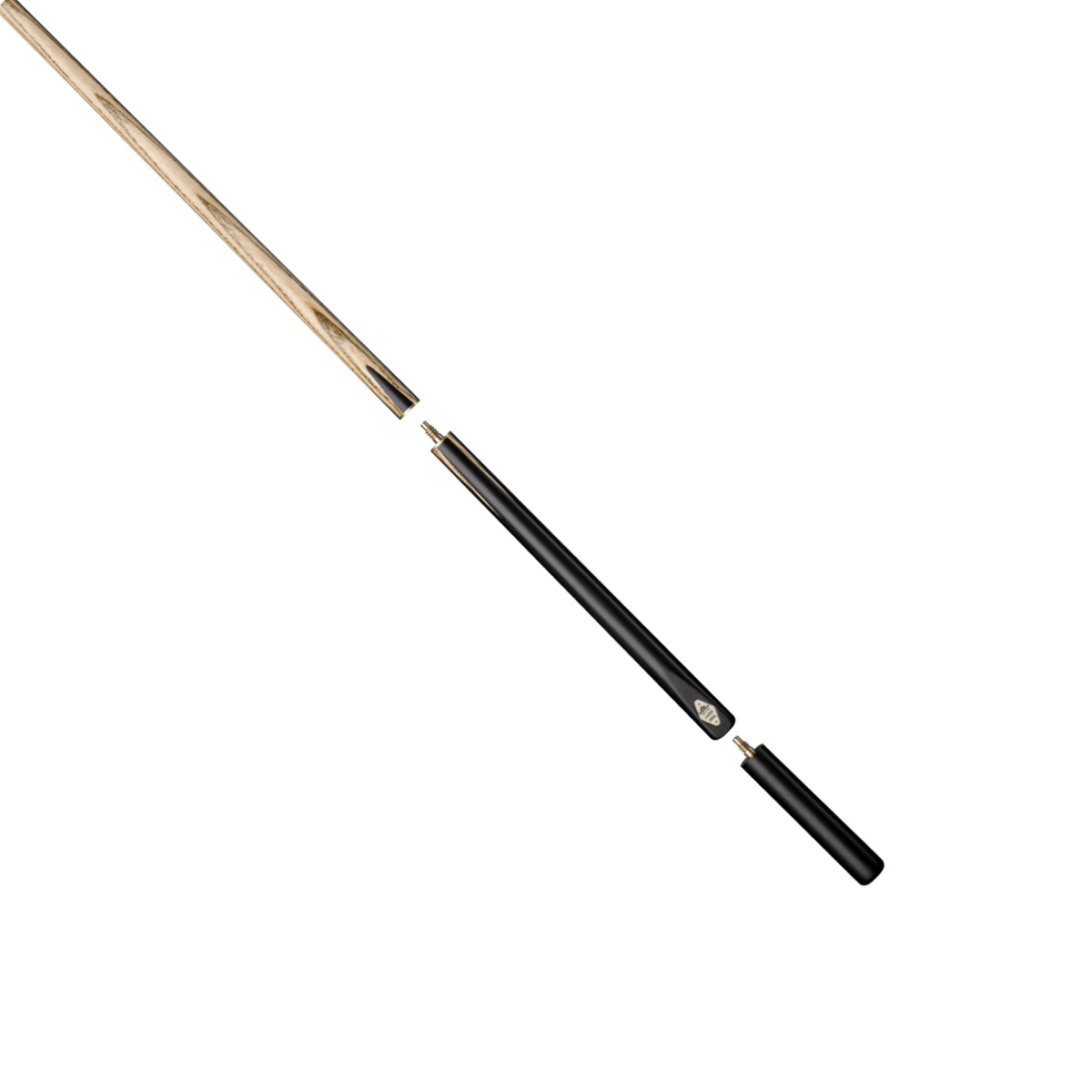 Peradon Lazer Snooker Cue – 58″ ¾ Jointed | Hand Spliced Ash & Ebonex | Elkmaster Tip