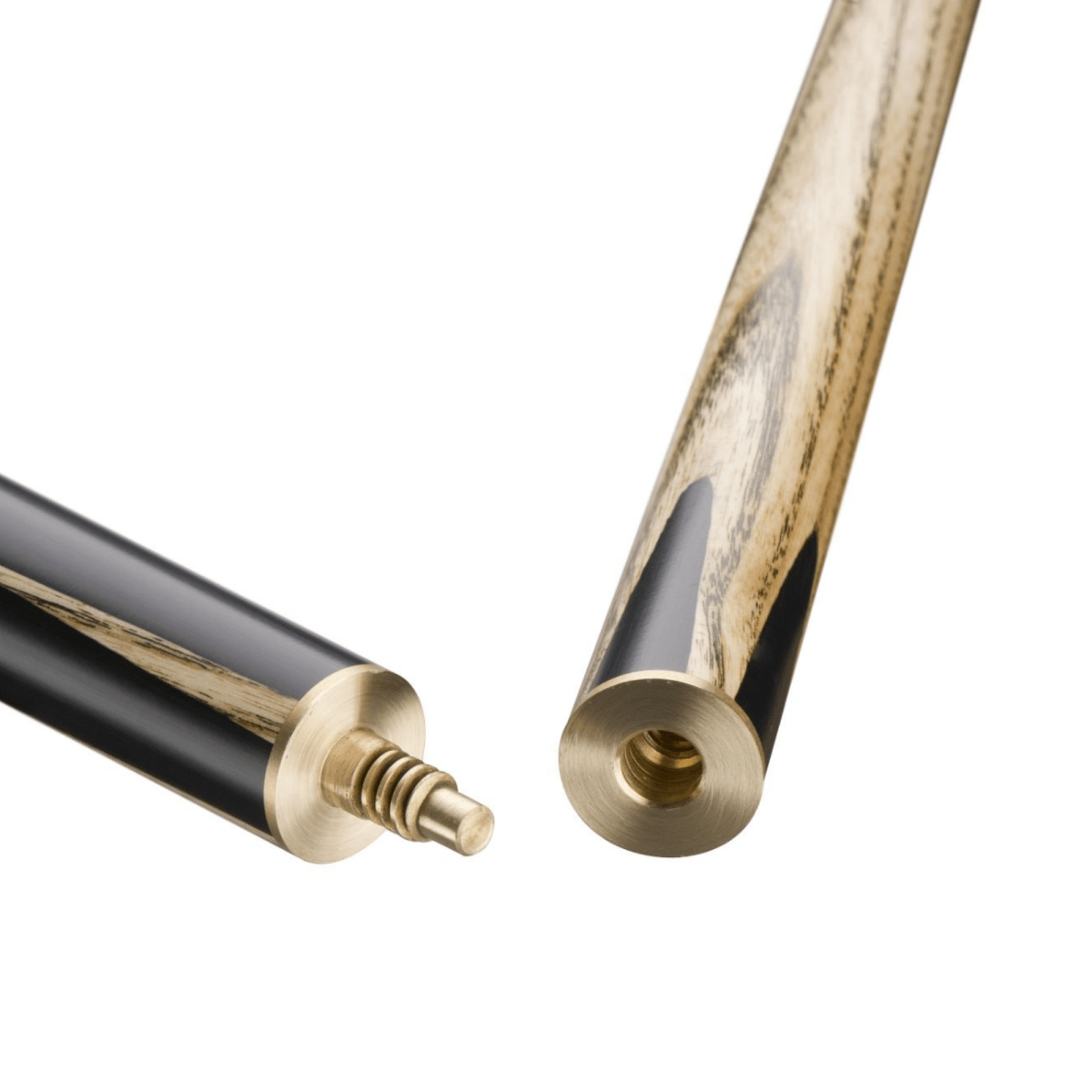 Peradon Lazer Snooker Cue – 58″ ¾ Jointed | Hand Spliced Ash & Ebonex | Elkmaster Tip