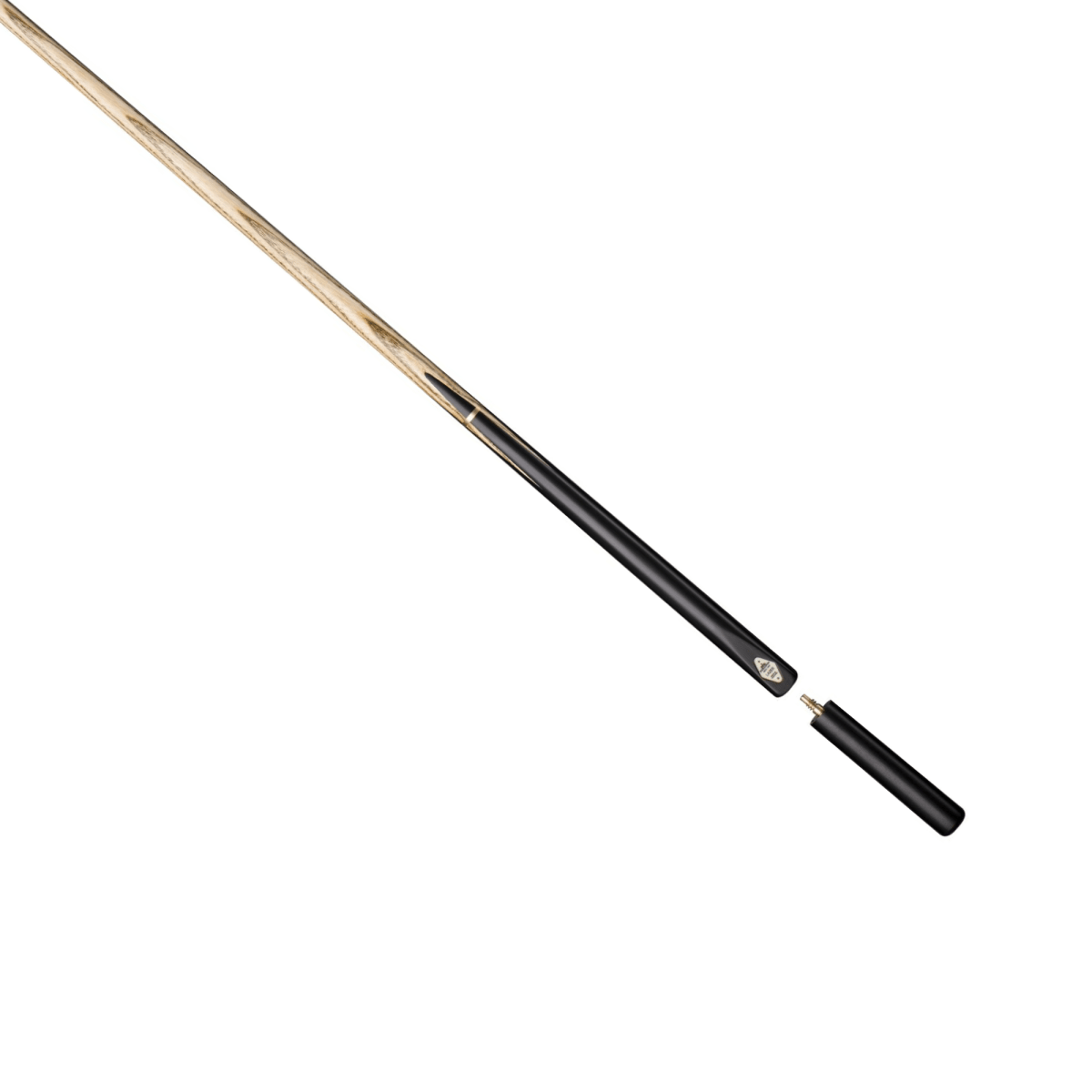 Peradon Lazer Snooker Cue – 58″ ¾ Jointed | Hand Spliced Ash & Ebonex | Elkmaster Tip