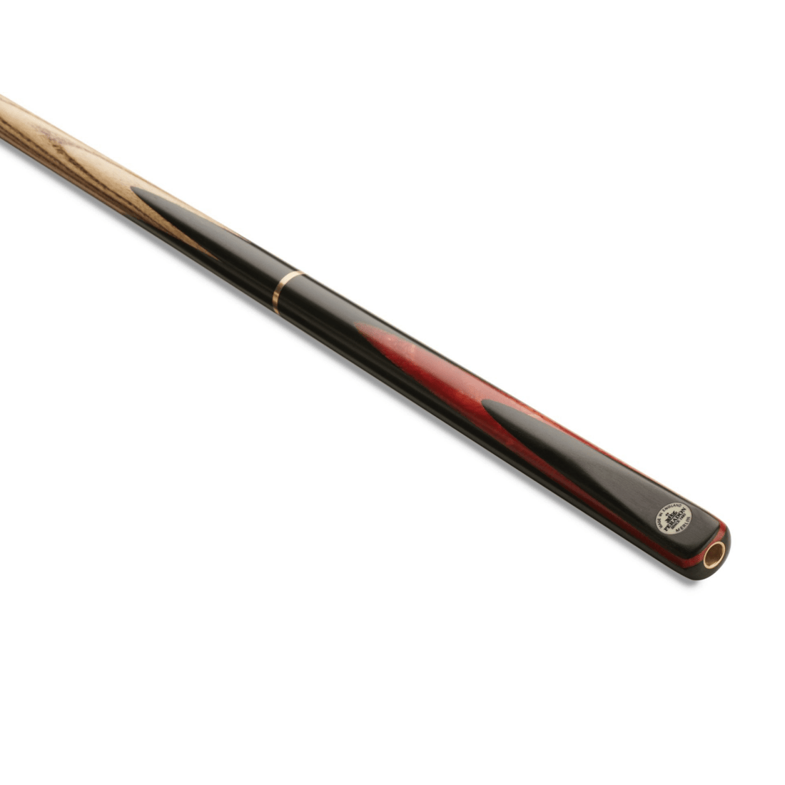 Peradon Merlin Snooker Cue – 58″ ¾ Jointed | Hand Spliced Genuine Ebony | 9.5mm Elkmaster Tip