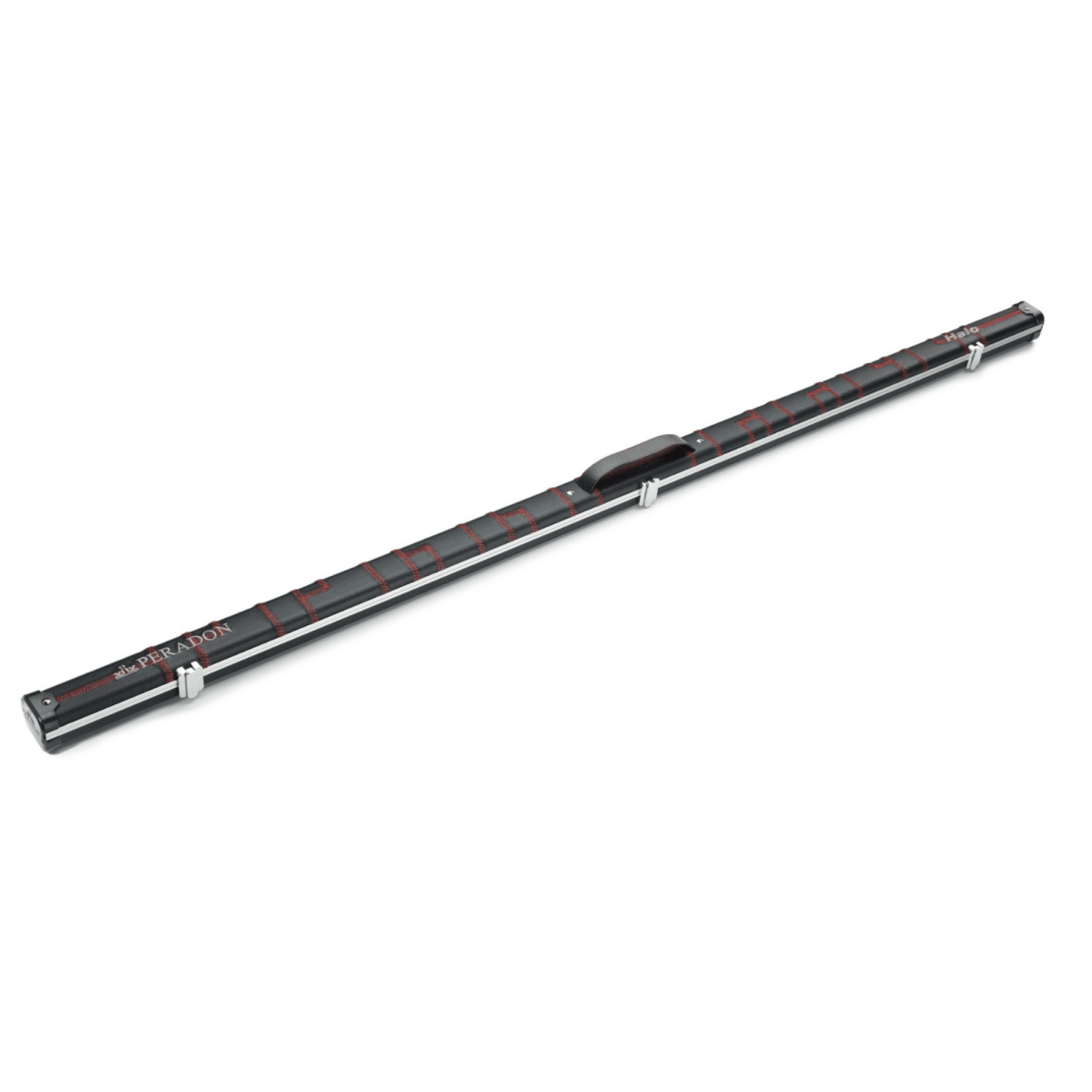 Peradon Thin Halo Case for 1 Piece Cues - Black with Red Stitch