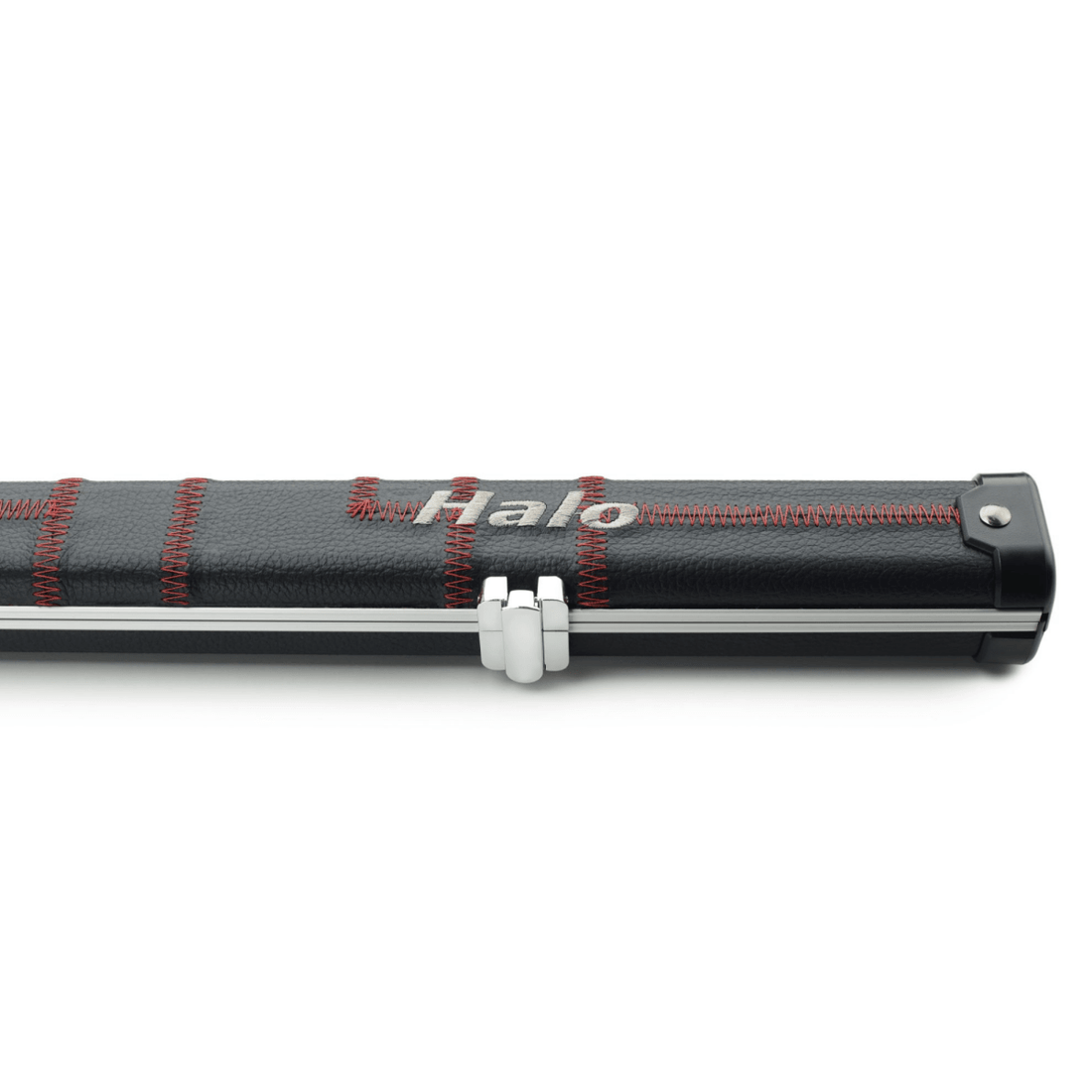 Peradon Thin Halo Case for 1 Piece Cues - Black with Red Stitch