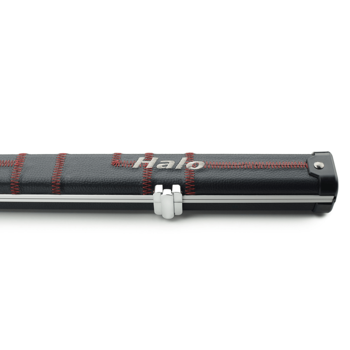 Peradon Thin Halo Case for 1 Piece Cues - Black with Red Stitch