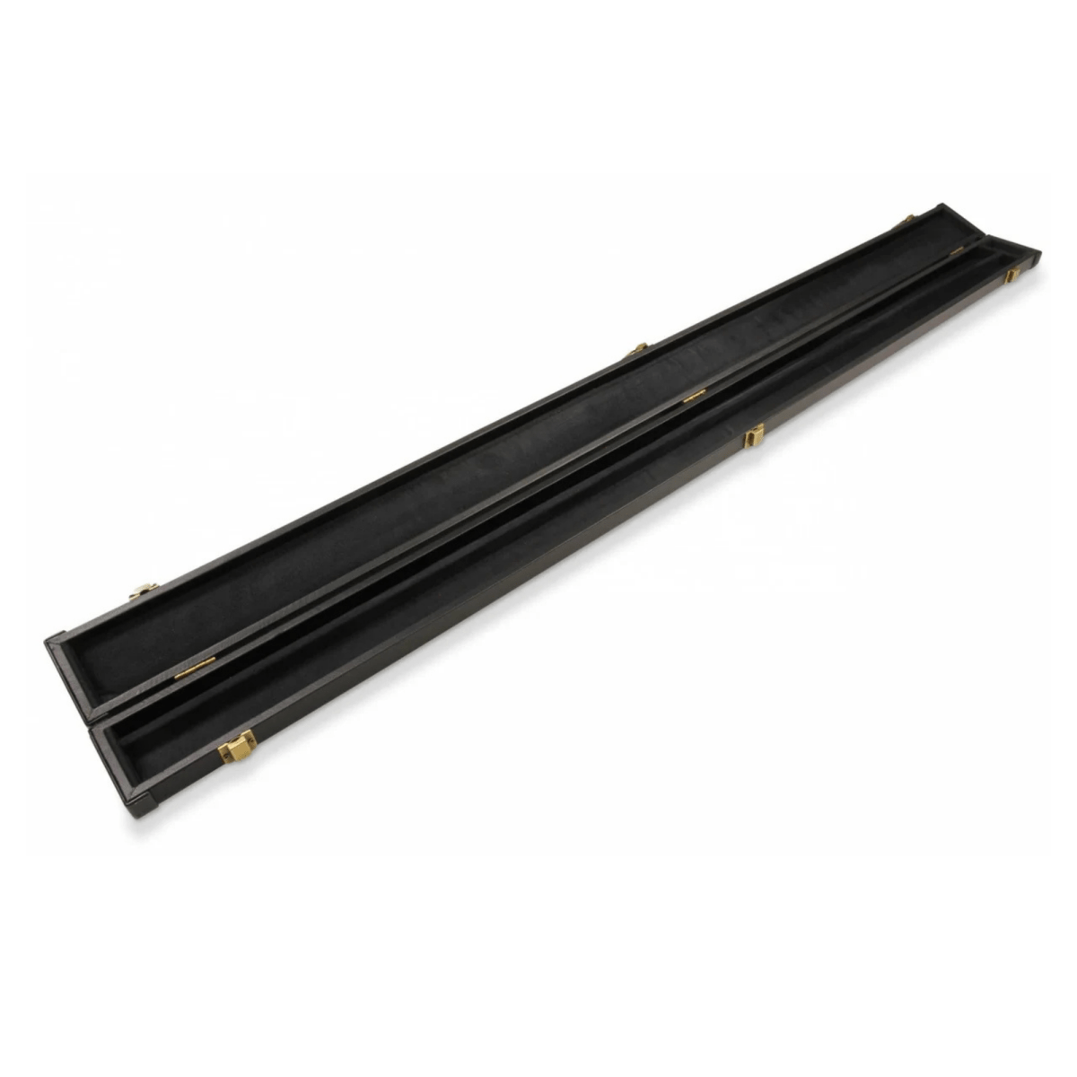 PLAIN BLACK Hard 3/4 Snooker Cue Case - Tough Plastic End