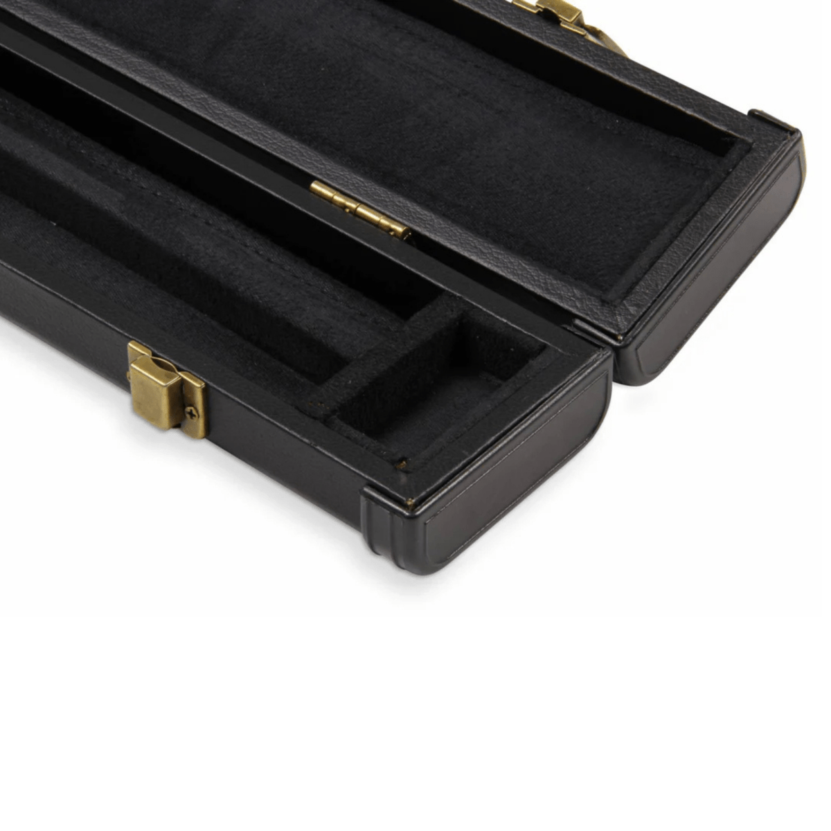 PLAIN BLACK Hard 3/4 Snooker Cue Case - Tough Plastic End