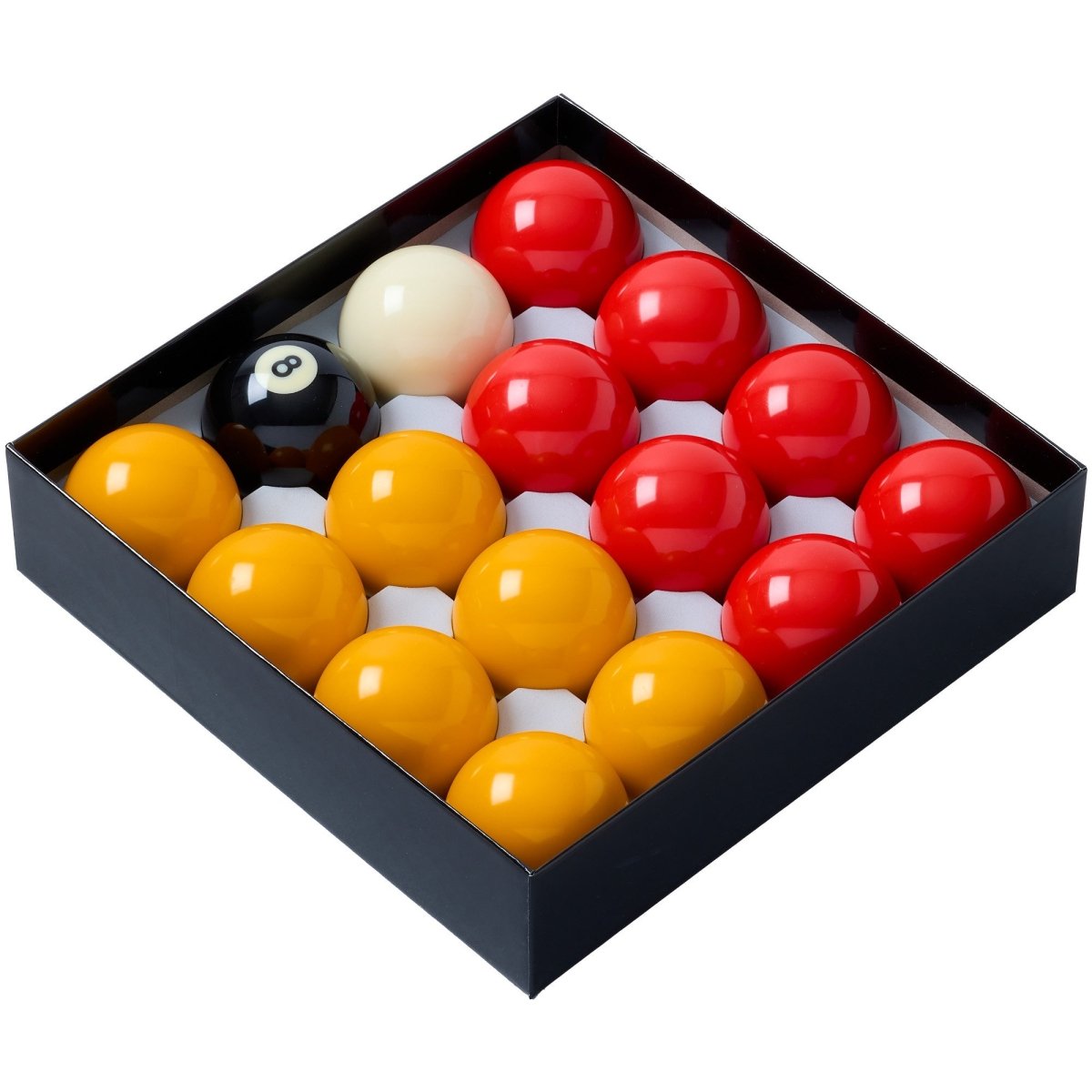 PowerGlide 2" Red & Yellow Pool Balls - 47.5mm White Ball