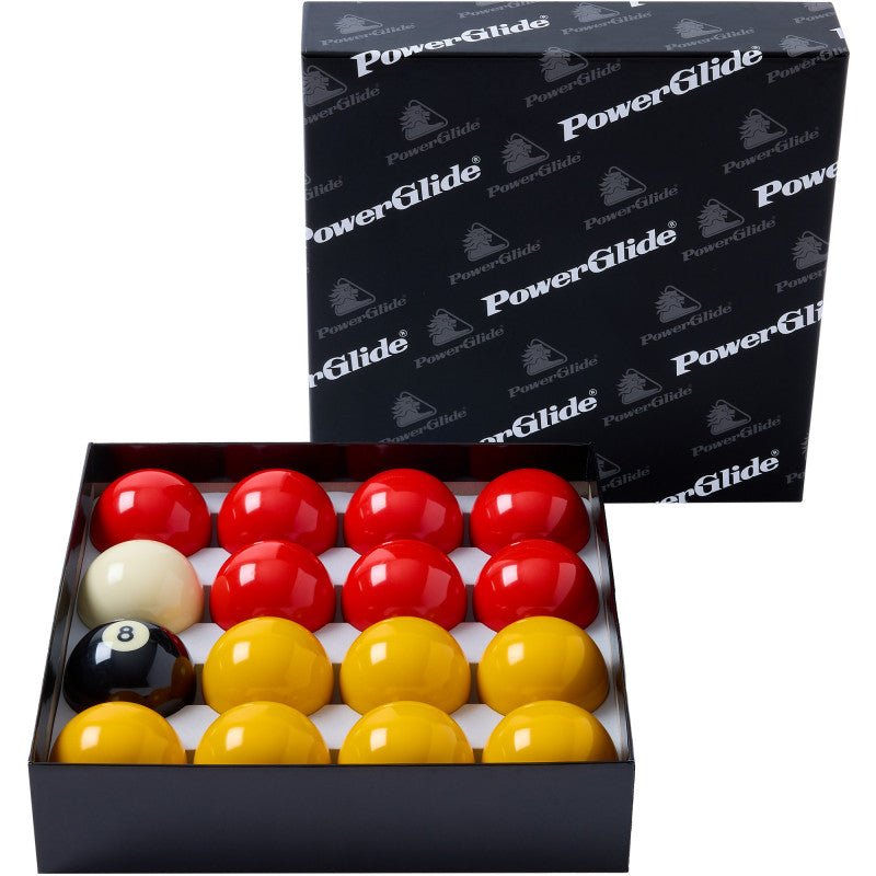 PowerGlide 2" Red & Yellow Pool Balls - 47.5mm White Ball