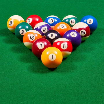 PowerGlide 2" Spots & Stripes Pool Balls - 2" White Ball