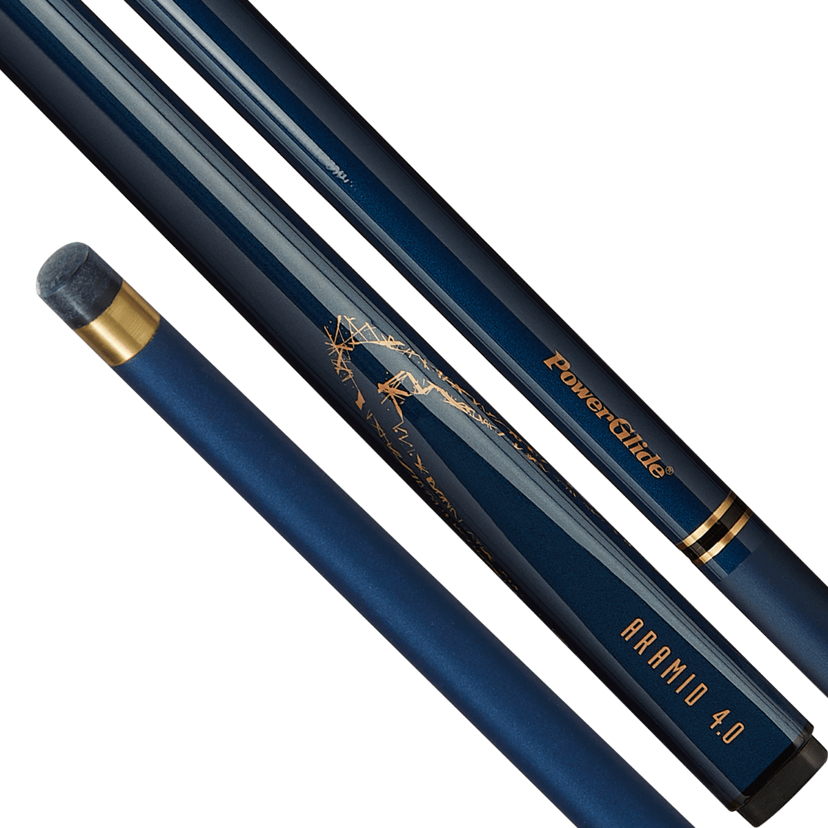 PowerGlide ARAMID 57 Inch 2 Piece Carbon Fibre Snooker Cue - 4 Colours