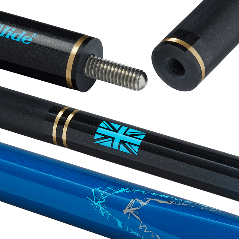 PowerGlide ARAMID 57 Inch 2 Piece Carbon Fibre Snooker Cue - 4 Colours