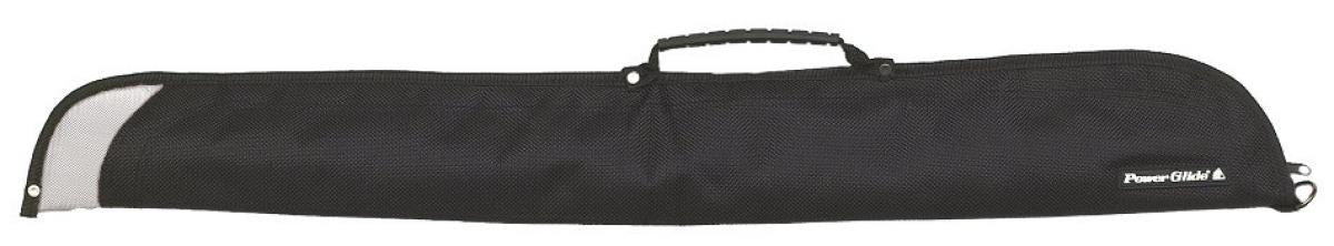 PowerGlide Black Soft Cue Case with Silver Edge - 2 Piece Cues
