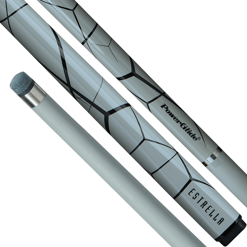 PowerGlide Estrella Fibreglass Snooker Cue - 2 Piece Cue with 10mm Tip